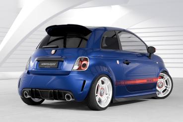 CSR Seitenschweller mit ABE für Fiat Abarth 595 SS475-L schwarz matt (Lackierung erforderlich)