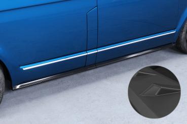 CSR Seitenschweller mit ABE für VW T5 / T6 / T6.1 Bus SS476-L Lackierung erforderlich (schwarz matt)