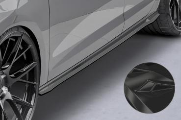 CSR Seitenschweller mit ABE für Seat Leon 3 (Typ 5F) Cupra/FR SS488-G Glossy schwarz glänzend (keine Lackierung erforderlich)