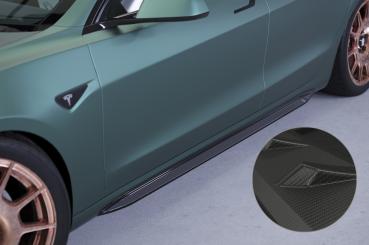 CSR Seitenschweller mit ABE für Tesla Model 3 SS494-M Carbon Look matt strukturiert (keine Lackierung erforderlich)
