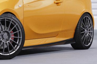 CSR Seitenschweller mit ABE für Opel Corsa E OPC SS507-L schwarz matt (Lackierung erforderlich)