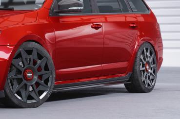 CSR Seitenschweller mit ABE für Skoda Octavia 3 Typ 5E SS523-C Carbon Look Hochglanz (keine Lackierung erforderlich)