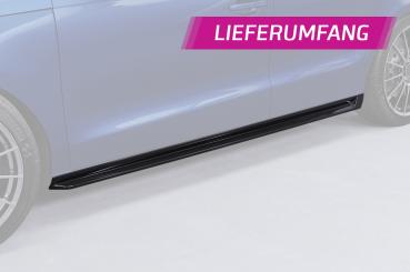 CSR Seitenschweller mit ABE für Audi A1 (8X) SS524-G Glossy schwarz Hochglanz (keine Lackierung erforderlich)
