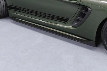CSR Seitenschweller mit ABE für Porsche 718 Boxster / Cayman (Typ 982) SS533-C Carbon Look glänzend (keine Lackierung erforderlich)