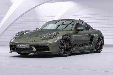 CSR Seitenschweller mit ABE für Porsche 718 Boxster / Cayman (Typ 982) SS533-C Carbon Look glänzend (keine Lackierung erforderlich)