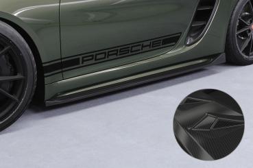 CSR Seitenschweller mit ABE für Porsche 718 Boxster / Cayman (Typ 982) SS533-C Carbon Look glänzend (keine Lackierung erforderlich)