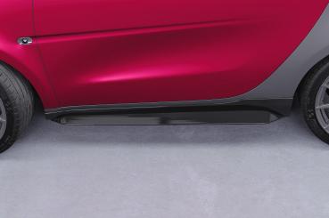 CSR Seitenschweller mit ABE für Smart Fortwo 453 SS543-L schwarz matt (Lackierung erforderlich)