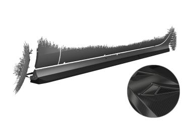 CSR Seitenschweller mit ABE für Audi A7 / S7 C7 (Typ 4G) SS557-C Carbon Look glänzend (keine Lackierung erforderlich)