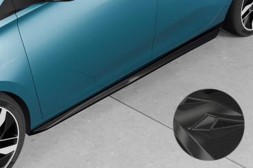 CSR Seitenschweller mit ABE für Renault Zoe SS561-C Carbon Look Hochglanz (keine Lackierung erforderlich)