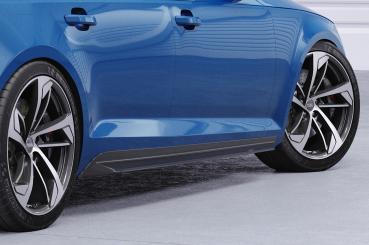 CSR Seitenschweller mit ABE für Audi A4 B9 (Typ 8W) SS572-C Carbon Look glänzend (keine Lackierung erforderlich)