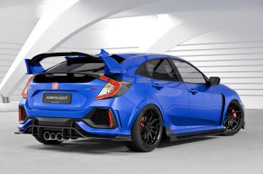 CSR Seitenschweller mit ABE für Honda Civic Type R FK8 SS573-C Carbon Look Hochglanz (keine Lackierung erforderlich)