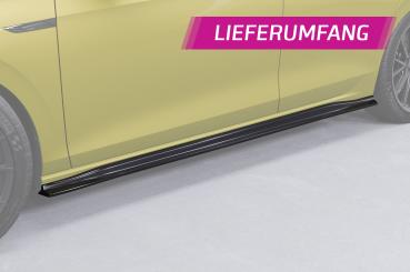 CSR Seitenschweller mit ABE für VW Golf 8 GTI, GTD, GTE, R-Line SS585-M Carbon Look matt strukturiert (keine Lackierung erforderlich)