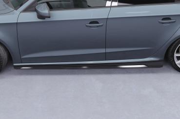 CSR Seitenschweller mit ABE für Audi A3 8V Sportback (kein S / S-Line) SS593-C Carbon Look Hochglanz (keine Lackierung erforderlich)