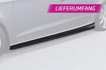 CSR Seitenschweller mit ABE für Audi A3 8V Sportback (kein S / S-Line) SS593-C Carbon Look Hochglanz (keine Lackierung erforderlich)