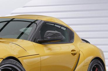 CSR Seitenscheibenblenden mit ABE für Toyota GR Supra (A90) SSB001-S schwarz matt strukturiert (keine Lackierung erforderlich)