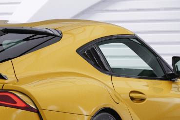 CSR Seitenscheibenblenden mit ABE für Toyota GR Supra (A90) SSB001-S schwarz matt strukturiert (keine Lackierung erforderlich)