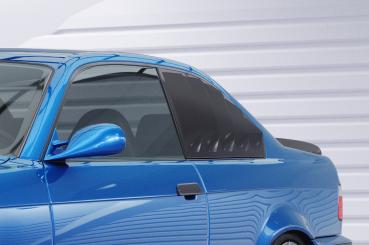 CSR Seitenscheibenblenden mit ABE für BMW 3er E36 Coupe SSB010-L schwarz matt (Lackierung erforderlich)