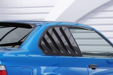 CSR Seitenscheibenblenden mit ABE für BMW 3er E36 Coupe SSB010-L schwarz matt (Lackierung erforderlich)