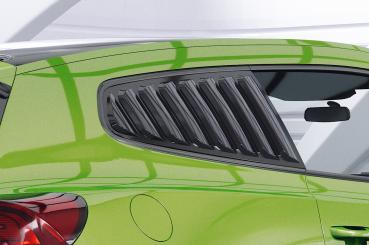 CSR Seitenscheibenblenden mit ABE für VW Scirocco 3 (Typ 13) SSB011-L schwarz matt (Lackierung erforderlich)