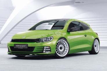 CSR Seitenscheibenblenden mit ABE für VW Scirocco 3 (Typ 13) SSB011-L schwarz matt (Lackierung erforderlich)