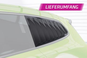 CSR Seitenscheibenblenden mit ABE für VW Scirocco 3 (Typ 13) SSB011-L schwarz matt (Lackierung erforderlich)