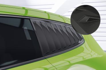 CSR Seitenscheibenblenden mit ABE für VW Scirocco 3 (Typ 13) SSB011-M Carbon Look matt strukturiert (keine Lackierung erforderlich)