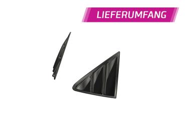 CSR Seitenscheibenblenden mit ABE für Seat Leon 3 (Typ 5F) 5-Türer SSB015-L Lackierung erforderlich (schwarz matt)