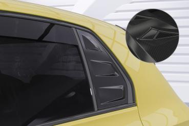 CSR Seitenscheibenblenden mit ABE für VW Golf 8 Schrägheck SSB018-C Carbon Look glänzend (keine Lackierung erforderlich)