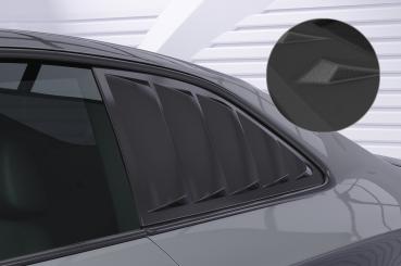CSR Seitenscheibenblenden mit ABE für Audi A5 / S5 / RS5 (8T) Coupe SSB019-S schwarz matt strukturiert (keine Lackierung erforderlich)