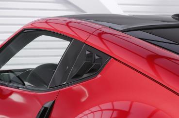 CSR Seitenscheibenblenden mit ABE für Nissan 370Z (Z34) Coupe SSB021-L schwarz matt (Lackierung erforderlich)