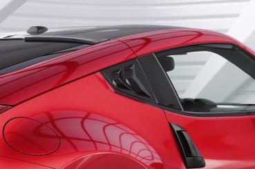 CSR Seitenscheibenblenden mit ABE für Nissan 370Z (Z34) Coupe SSB021-L schwarz matt (Lackierung erforderlich)
