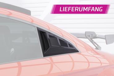 CSR Seitenscheibenblenden mit ABE für Audi TT (FV/8S) Coupe SSB035-L schwarz matt (Lackierung erforderlich)