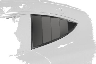 CSR Seitenscheibenblenden mit ABE für Mercedes-Benz AMG GT (190) SSB036-L Lackierung erforderlich (schwarz matt)
