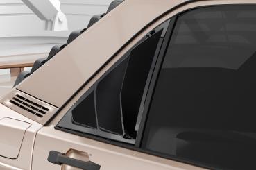 CSR Seitenscheibenblenden mit ABE für Mercedes Benz W201 / 190er Limousine SSB037-S schwarz matt strukturiert (keine Lackierung erforderlich)
