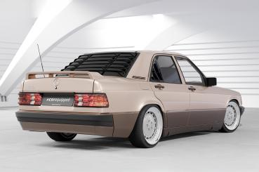 CSR Seitenscheibenblenden mit ABE für Mercedes Benz W201 / 190er Limousine SSB037-S schwarz matt strukturiert (keine Lackierung erforderlich)