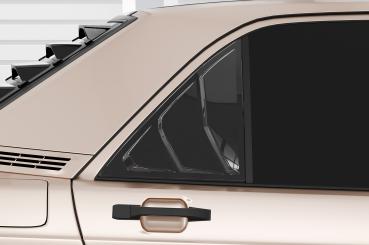 CSR Seitenscheibenblenden mit ABE für Mercedes Benz W201 / 190er Limousine SSB037-S schwarz matt strukturiert (keine Lackierung erforderlich)
