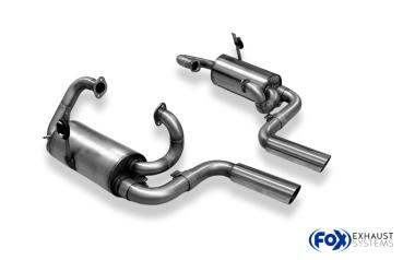 Fox Endschalldämpfer 2x70 Typ 14 mittig für VW Käfer – Edelstahl, ABE