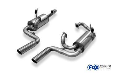 Fox Endschalldämpfer 2x70 Typ 14 mittig für VW Käfer – Edelstahl, ABE