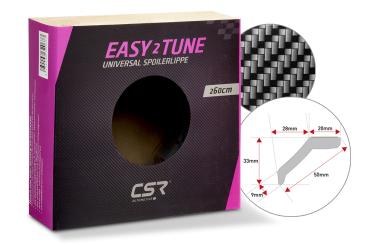 CSR easy²tune Universal Spoilerlippe zum ankleben in Carbon-Look ZB131-C Carbon Look Hochglanz (keine Lackierung erforderlich)