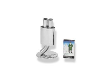 Fox Räucherauspuff Variante 1 – 220x130 mm Endrohr, Edelstahl, inkl. Crottendorfer Räucherkerzen