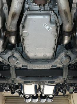 Fox Endschalldämpfer mittig 4x100 Typ 25 SCHWARZ für Corvette C7 / Z06 – Edelstahl, Rohr 70 mm, EG-Gutachten