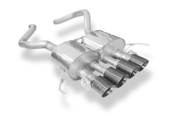 Fox Endschalldämpfer mittig 4x100 Typ 25 SCHWARZ für Corvette C7 / Z06 – Edelstahl, Rohr 70 mm, EG-Gutachten