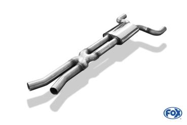 Fox Vorschalldämpfer rechts/links für Chevrolet Camaro (ab 2011) – Edelstahl, Rohr 63,5 mm, nur für Rennsportzwecke