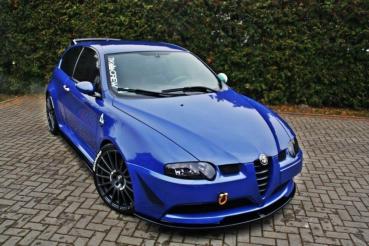 Maxton Design Cup Spoilerlippe Front Ansatz für Alfa Romeo 147 GTA (2002–2010) – ABS Kunststoff schwarz Hochglanz, mit ABE