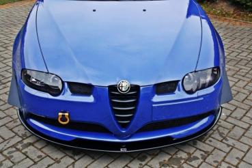 Maxton Design Cup Spoilerlippe Front Ansatz für Alfa Romeo 147 GTA (2002–2010) – ABS Kunststoff schwarz Hochglanz, mit ABE
