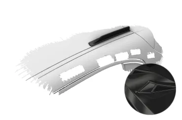 CSR Dachfinnen für Alfa Romeo Stelvio DF018-G Glossy schwarz Hochglanz (keine Lackierung erforderlich)