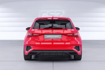 CSR Dachfinnen mit ABE für Audi A3 / S3 / RS3 (8Y) Sportback DF041-S Strukturiert schwarz matt (keine Lackierung erforderlich)