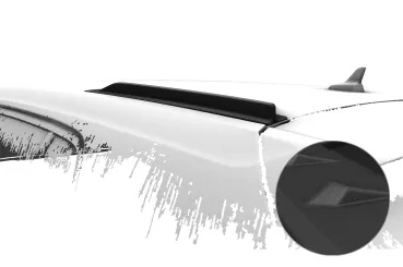 CSR Dachfinnen mit ABE für VW Golf 7 (Typ AU) DF029-S Strukturiert schwarz matt (keine Lackierung erforderlich)