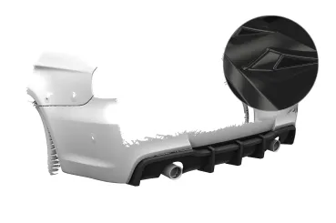 CSR Diffusor | Heckansatz mit ABE für BMW 3er E90 / E91 HA256-G Glossy schwarz Hochglanz (keine Lackierung erforderlich)