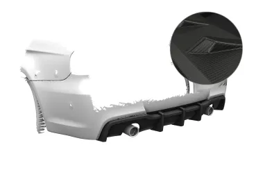 CSR Diffusor | Heckansatz mit ABE für BMW 3er E90 / E91 HA256-M Carbon Look matt strukturiert (keine Lackierung erforderlich)